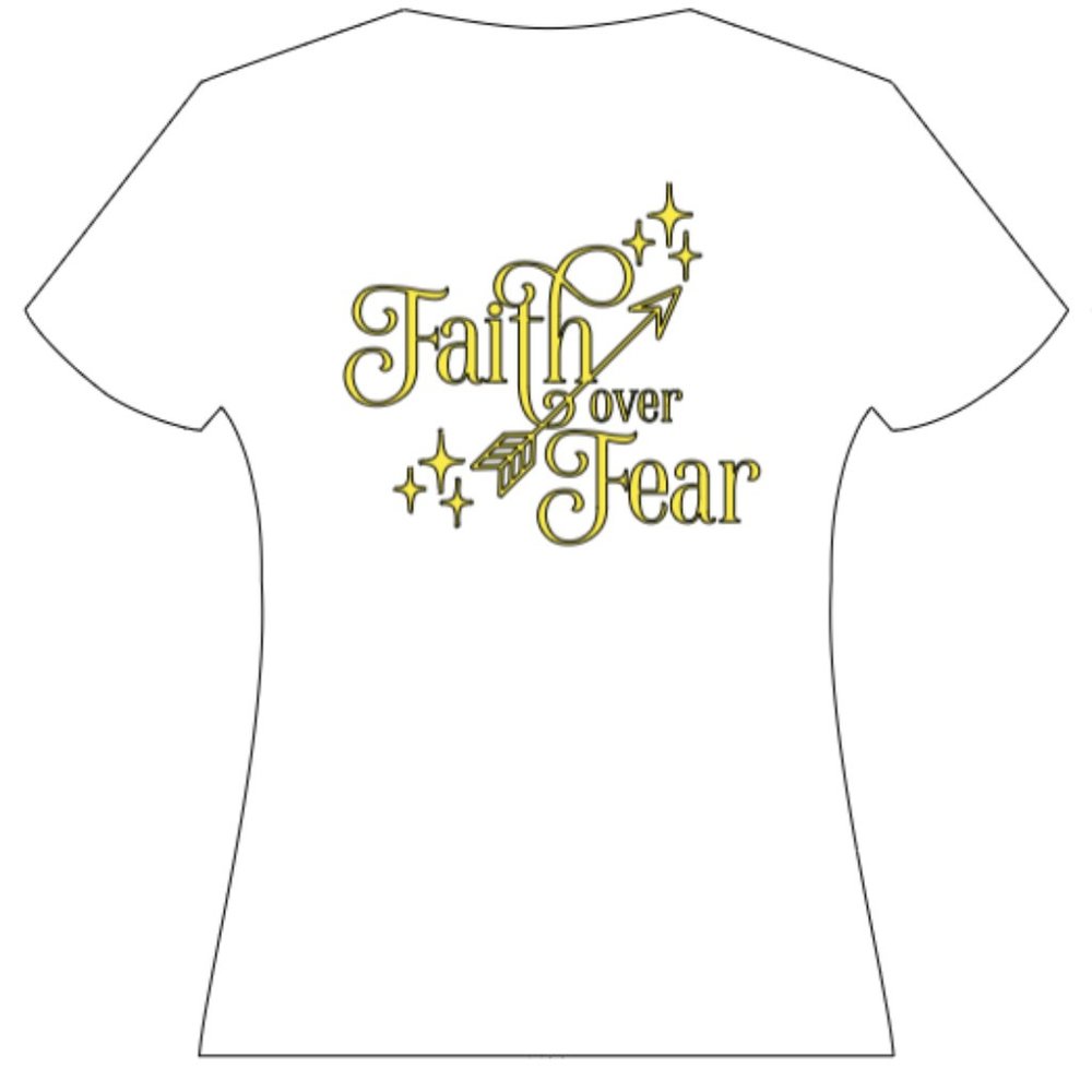 Custom-Made Faith over Fear T-Shirt - Picture 6 of 11